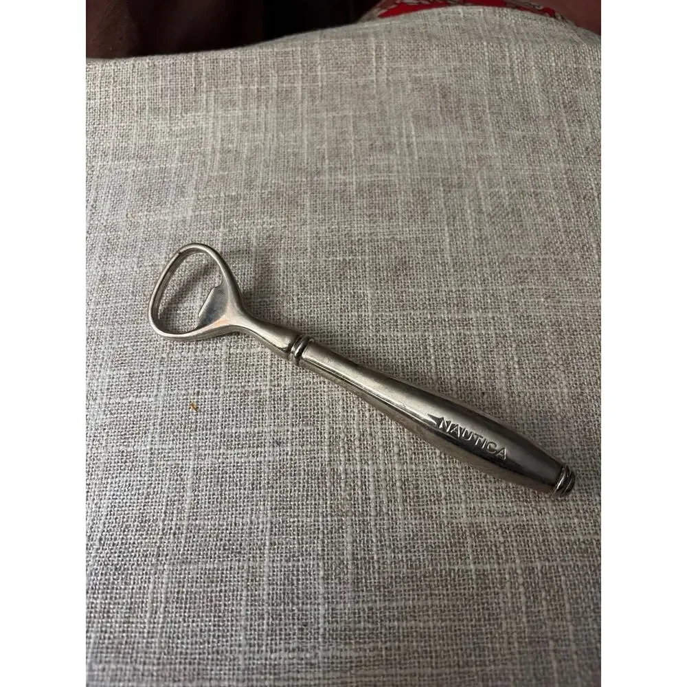 Vintage Nautica Silver Bottle Opener | Classic Barware Accessory